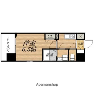 エスリード谷町六丁目レジデンス【2階】の間取り