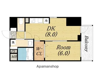 エステムコート北堀江【13階】の間取り