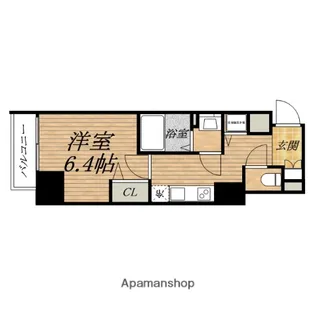 プレサンス松屋町グレース【13階】の間取り