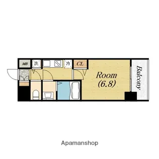 プレサンス立売堀パークシティ【4階】の間取り