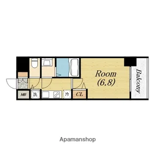 プレサンス立売堀パークシティ【7階】の間取り