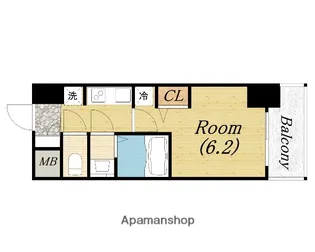 エステムコートディアシティWEST【10階】の間取り