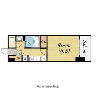 アスヴェル阿波座BLUE EARTH【9階】の間取り