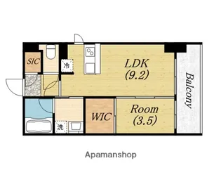 アスヴェル阿波座BLUE EARTH【2階】の間取り