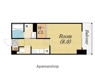 アスヴェル阿波座BLUE EARTH【2階】の間取り