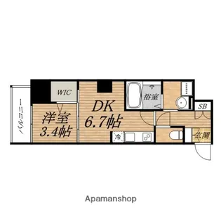 ファーストフィオーレ心斎橋イースト【11階】の間取り