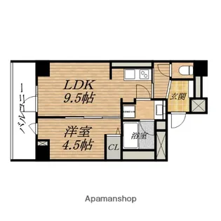 パークフラッツ安堂寺町【5階】の間取り