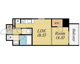 アーバネックス四ツ橋【13階】の間取り