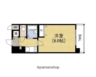 プレサンス西心斎橋【3階】の間取り