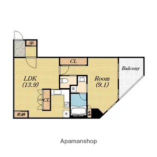 リーガル江戸堀【5階】の間取り