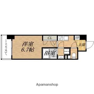 SERENITE心斎橋GRANDE【11階】の間取り
