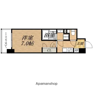 SERENITE心斎橋GRANDE【5階】の間取り