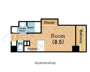 ラグゼ江戸堀【9階】の間取り