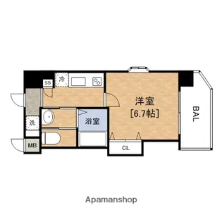 ラグゼドーム前Ⅰ【5階】の間取り