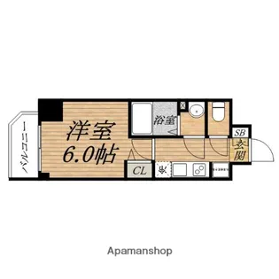 1Kの間取り画像