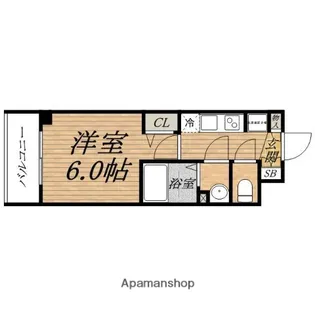プレサンス天満橋トラッド【11階】の間取り