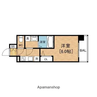 エスリード本町靱公園RESIDENCE【7階】の間取り