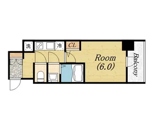 エスリード阿波座ラグジェ【12階】の間取り