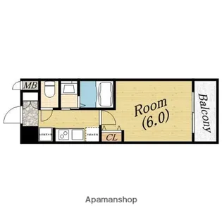 エステムコート中之島GATEⅡ【7階】の間取り