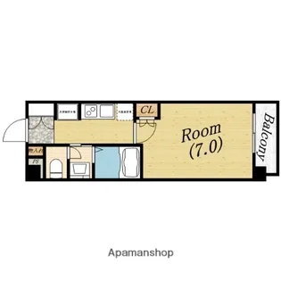 クレストコート靱公園【12階】の間取り
