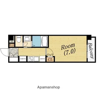 クレストコート靭公園【10階】の間取り