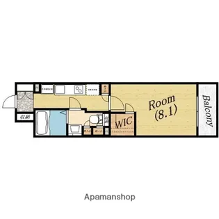 1Kの間取り画像