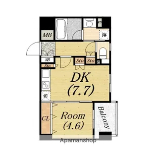 ファーストフィオーレ阿波座アクア【9階】の間取り