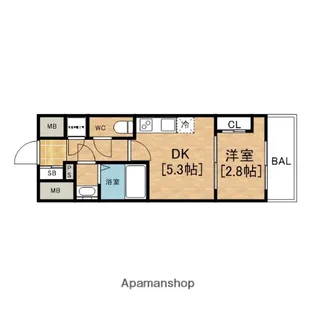 セレニテ本町ルフレ【7階】の間取り