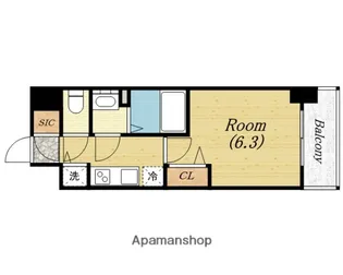 レオンコンフォート阿波座西【7階】の間取り