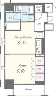 セイワパレス夕陽丘【6階】の間取り