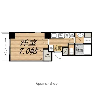 ラ・フォンテ松屋町【2階】の間取り