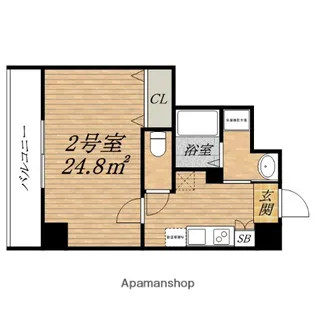 ラ・フォンテ松屋町【2階】の間取り