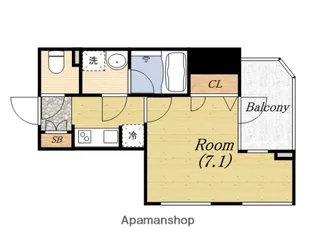 エスライズ日本橋【14階】の間取り