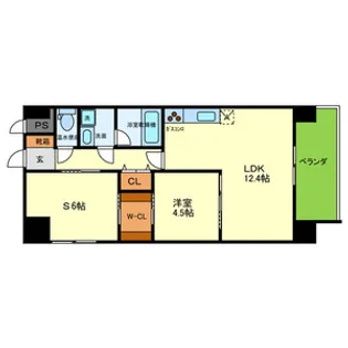 CENTURY与力町公園【8階】の間取り