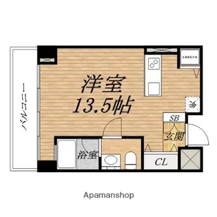 アーバンスタイル心斎橋【7階】の間取り
