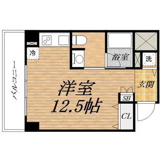 アーバンスタイル心斎橋【7階】の間取り