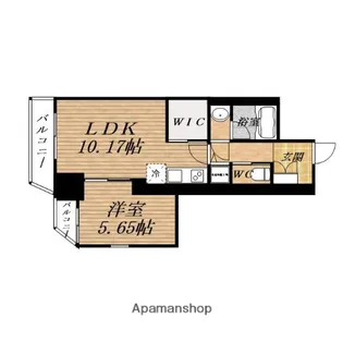 1LDKの間取り画像