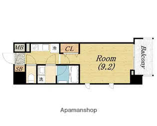 コンフォリア京町堀【15階】の間取り