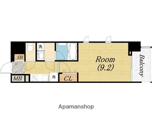 コンフォリア京町堀【9階】の間取り