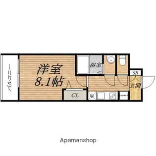 プレサンス心斎橋ソレイユ【8階】の間取り