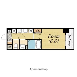 プレサンスOSAKADOMECITYスクエア【6階】の間取り