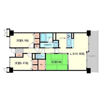 グランソレイユ日本橋【5階】の間取り