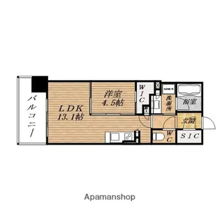 OPUS RESIDENCE SHINSAIBASHI SOUTH【7階】の間取り