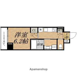 リーガル南船場3【2階】の間取り