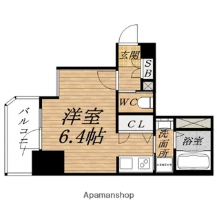 LC大手前ラトゥール【5階】の間取り