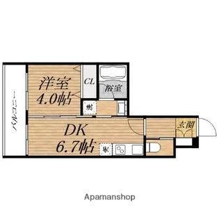 スプランディッド安土町【14階】の間取り