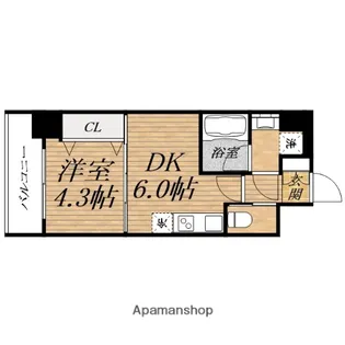 スプランディッド安土町【7階】の間取り