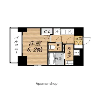 エスリード松屋町グレイス【11階】の間取り