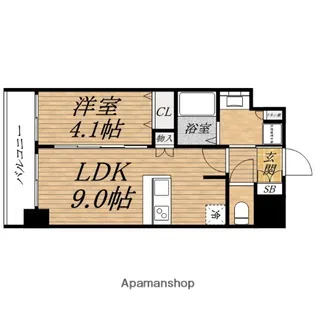 プレサンス大手前ピリオド【5階】の間取り