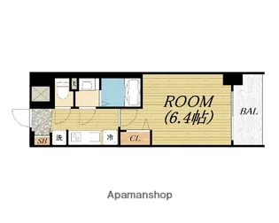 プレサンスOSAKADOMECITYビーツ【6階】の間取り